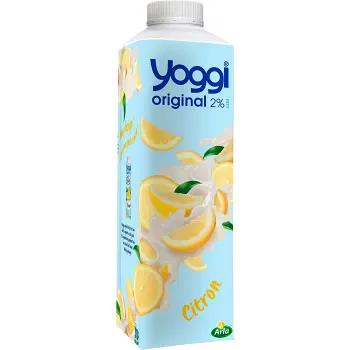 Yoghurt Original Citron 2% 1000g Yoggi®.