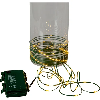 Batteriljusslinga micro-LED 96LED IP44 Star Trading.