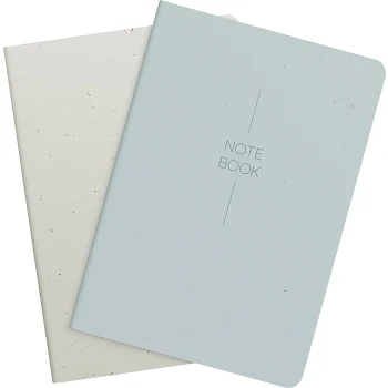 Notebook Blå /Beige A5 2 pack.