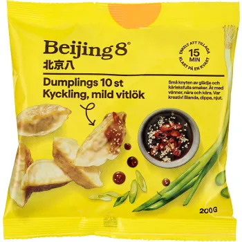 Dumpling kyckling mild vitlök 200g Beijing8.