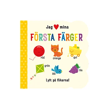 Jag [hjärta] mina första färger.
