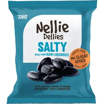 Salty Liquorice 90g Nellie Dellies.