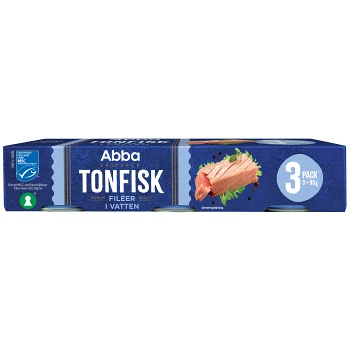 Tonfisk i vatten 3-p 285g Abba.