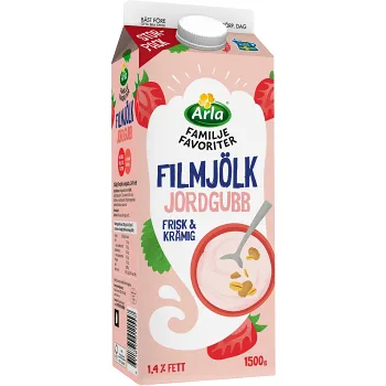 Filmjölk Familjefavoriter Jordgubb 1,4% 1500g Arla®.