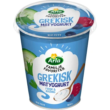 Matyoghurt Familjefavoriter Grekisk 10% 500g Arla®.