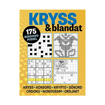 Kryss &amp; blandat : 175 bokstavspussel med kryss, korsord, krypto, sökord.