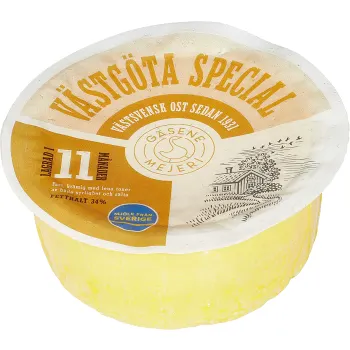 Västgöta Special 34% ca 1000g Gäsene Mejeri.