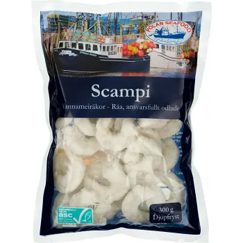 Scampiräkor Scampi rå 300g Polar Seafood.