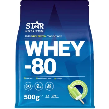 Proteinpulver Whey 80 Päron 500g Star Nutrition.