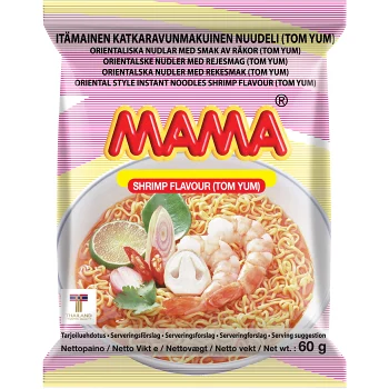 Snabbnudlar Räk Smak 60g Mama.