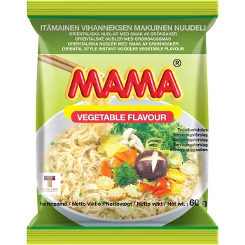 Snabbnudlar Vegetarisk 60g Mama.