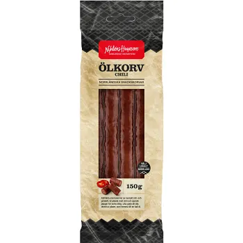 Ölkorv Chili 150g Nyhléns Hugosons.