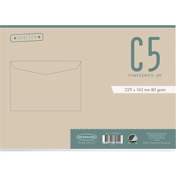 Kuvert C5 Vit 10-pack Writer.