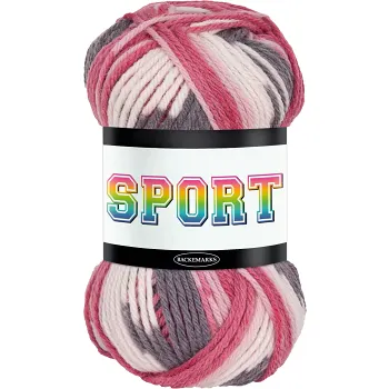 Garn Sport Rosa Ecru Grå 100g Falkgarn.