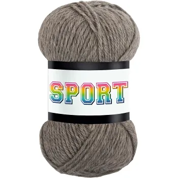 Garn Sport Ljusgrå 100g Falkgarn.