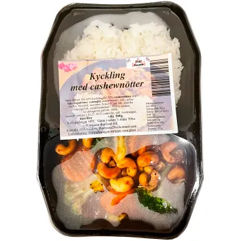Wokad Kyckling Med Cashewnötter Sojasås 500g Thaihouse.