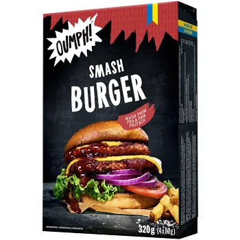 Smashed burger 320g Oumph.