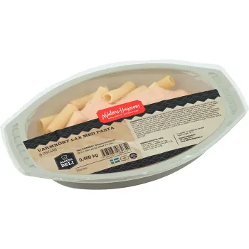 Varmrökt Lax med pasta ca 400g Nyhléns Hugosons.