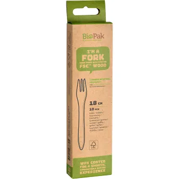 Engångsgafflar Dinner Vaxat Trä 10st Duni.