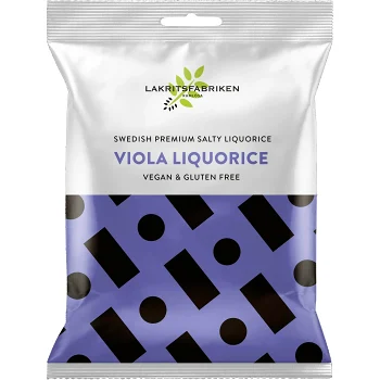 Premium Liquorice Salty Viola 100g Lakritsfabriken.