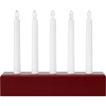 Batteriljusstake Röd Lea 1st Markslöjd.