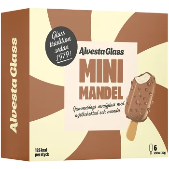 Glass Mini Mandel 6-pack 210g Alvestaglass.
