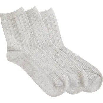 Strumpa 3p kabel grå 36/38 ICA I love eco.