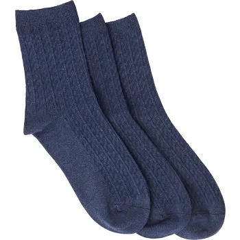 Strumpa 3p kabel blå 36/38 mywear.