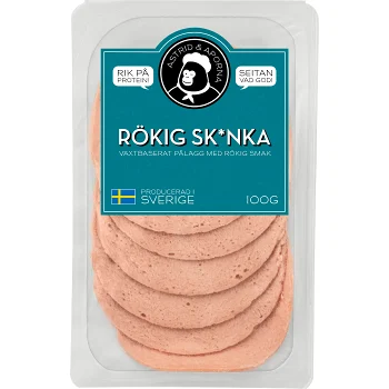 Veganskivor Seitan och Soja 100g Astrid och aporna.