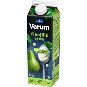 Filmjölk Päron 3,6% 1000g Verum.