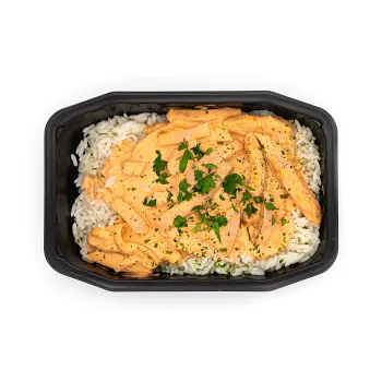 Ediths Korv Stroganoff med ris 500g.