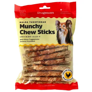 Tuggpinnar med kycklingkött 360g Dogman.