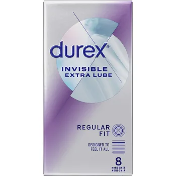 Kondomer Invisible Extra Lube 8-p Durex.