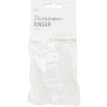 Duschringar Kim transparenta 12p ICA.