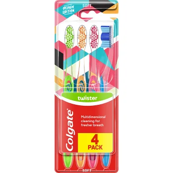 Tandborste Twister Soft 4-p Colgate.