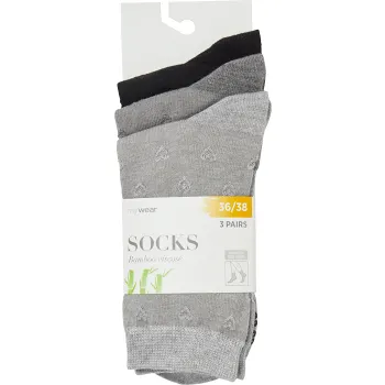 Socka 3p grå mix 39/41 mywear.