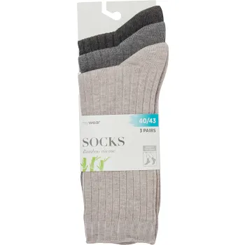 Socka 3p grå/beige mix 44/47 mywear.