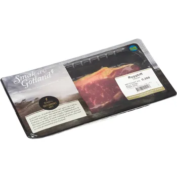 Ryggbiff Färsk Skivad med kappa 200g Smak av Gotland.