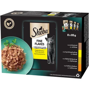 Kattmat Fågel 8-p 680g Sheba.