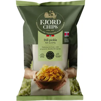 Chips Dill Pickle 150g FjordChips.
