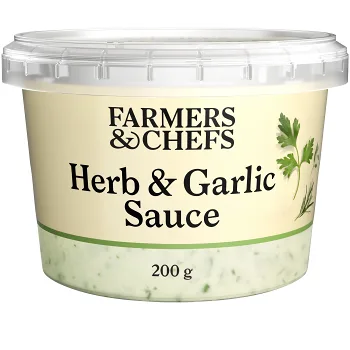 Herb &amp; Garlicsauce 200g Farmers &amp; Chefs.