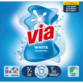 Tvättmedel White 760g Via.