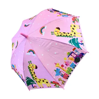 Paraply Barn Giraff Rosa Totes.