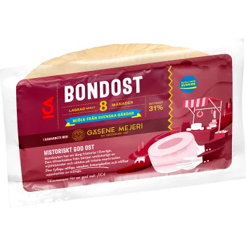 Bondost 31% lagrad 8 mån 500 g ICA.