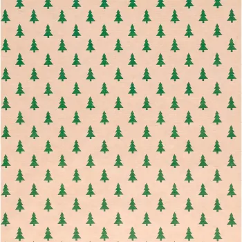 Julpapper Grön gran ribb 0,54x5m.