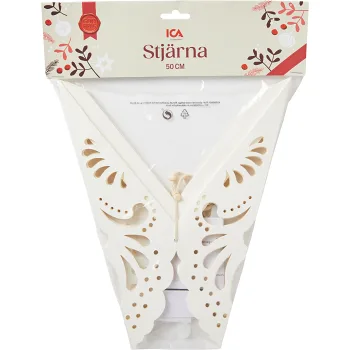 Stjärna Snöflinga Vit 50cm ICA.