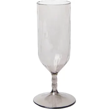 Champagneglas hamrat plast grå 15cl ICA.