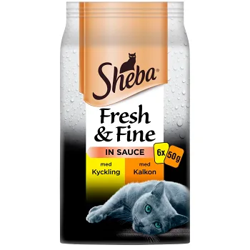 Kattmat Våt Fågel 6-p 300g Sheba.