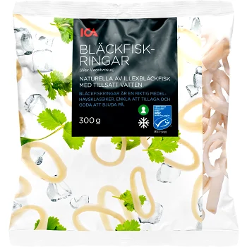 Bläckfiskringar 300g ICA.