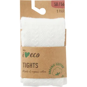 Babystrumpbyxa Boo 1p Vit 50/56 ICA I love eco.